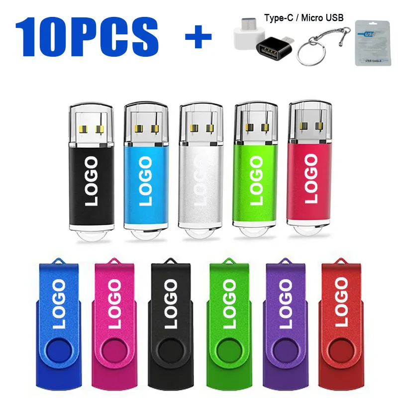 10 ピース/ロット USB 2.0 フラッシュドライブ 64 ギガバイト 128 ギガバイトのペンドライブ 16 ギガバイトのペンドライブ 32 ギガバイトのディスクオンキー USB スティック 1 ギガバイト 2 ギガバイト 4 ギガバイト 8 ギガバイトメモリフラッシュディスク