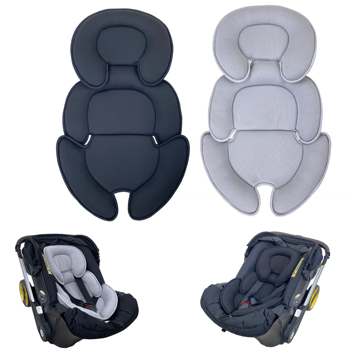 ユニバーサルベビーカーシートクッション頭と体のサポート枕幼児カーシート挿入 DOONA 新生児ベビーカーアクセサリー