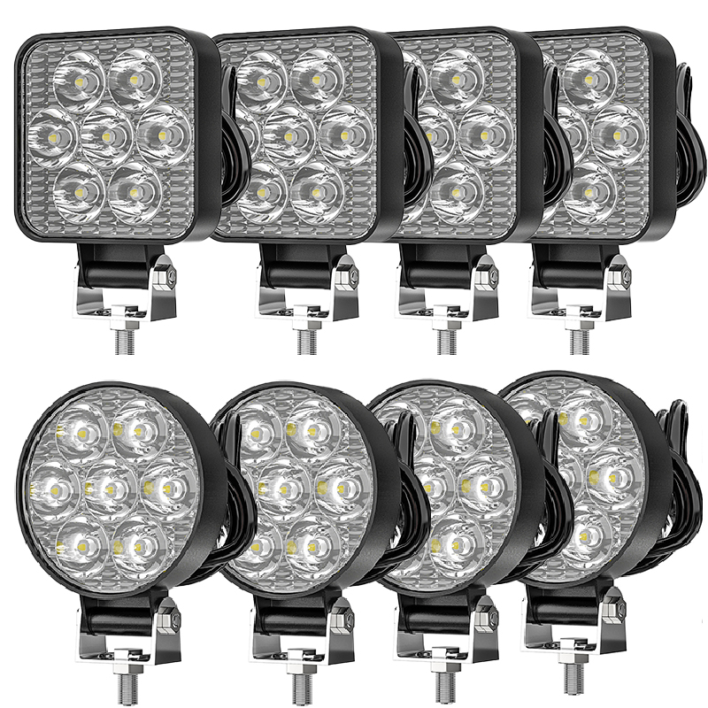 2.5 "ワークライトミニ 12-24V 7LED オフロードトラック運転 21 ワットドライビングランプユニバーサルオートバイジープスポットライト 6500K スクエアサークル