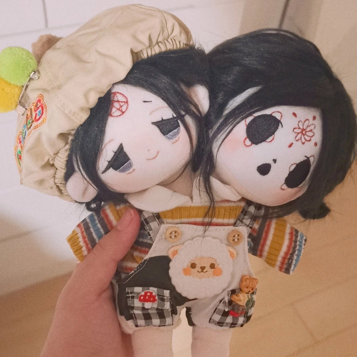 20 センチメートルかわいい双頭ぬいぐるみ綿ぬいぐるみぬいぐるみドレスアップコスプレアニメおもちゃソフトフィギュアおもちゃ誕生日ギフト