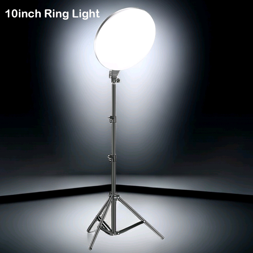 10 インチ LED 写真補助照明、三脚スタンドブームアームカメラフォトスタジオサークル Led Selfie リングライト電話ランプビデオ