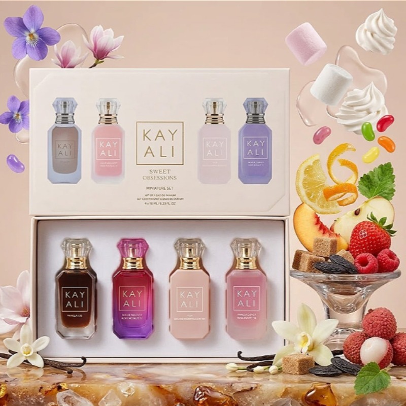 KAYALI 4x10ml ミニ香水セットバニラウードフローラルフルーティーオリエンタルロングラスティングユニセックスオードパルファム高級ギフトコレクション