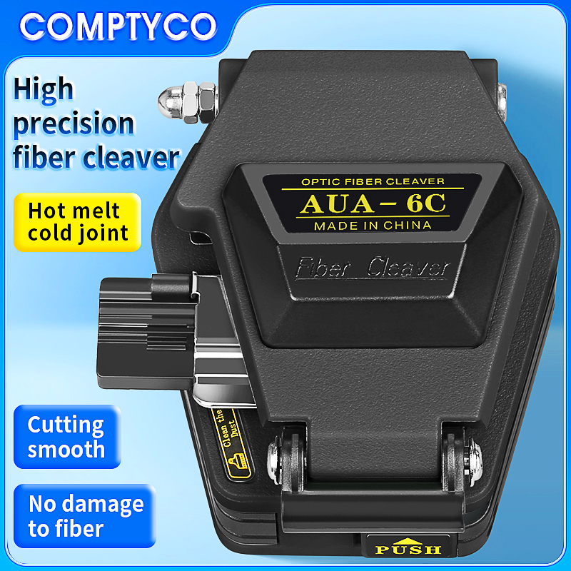 黒 AUA-6C 高精度ファイバー包丁 FTTH ホットメルトコールド接続光ファイバーケーブル切断ナイフツール 16 面刃