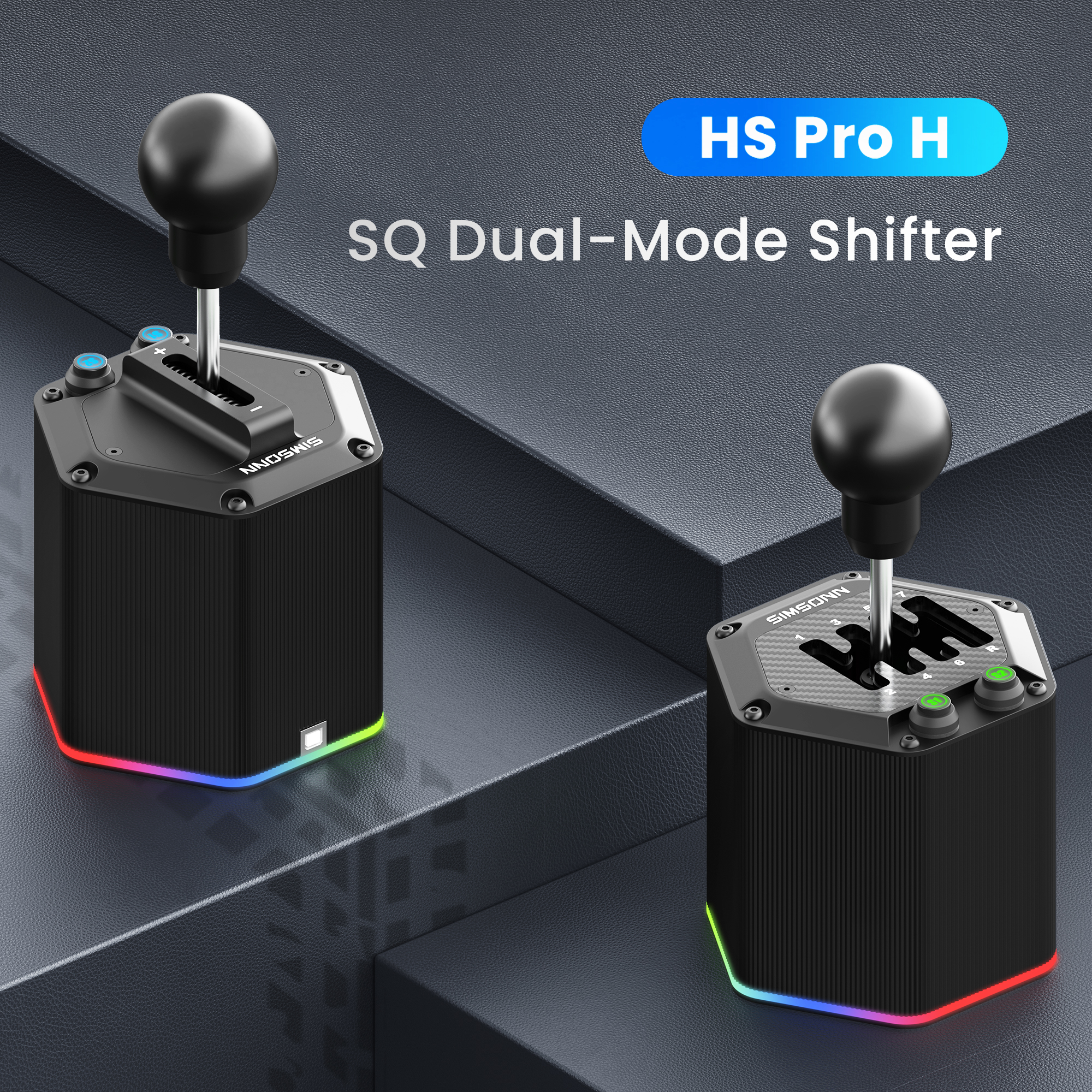SIMSONN HS プロ シフター デュアル モード ハイブリッド H パターン/シーケンシャル シフター、6 R および 7 R ギア付き