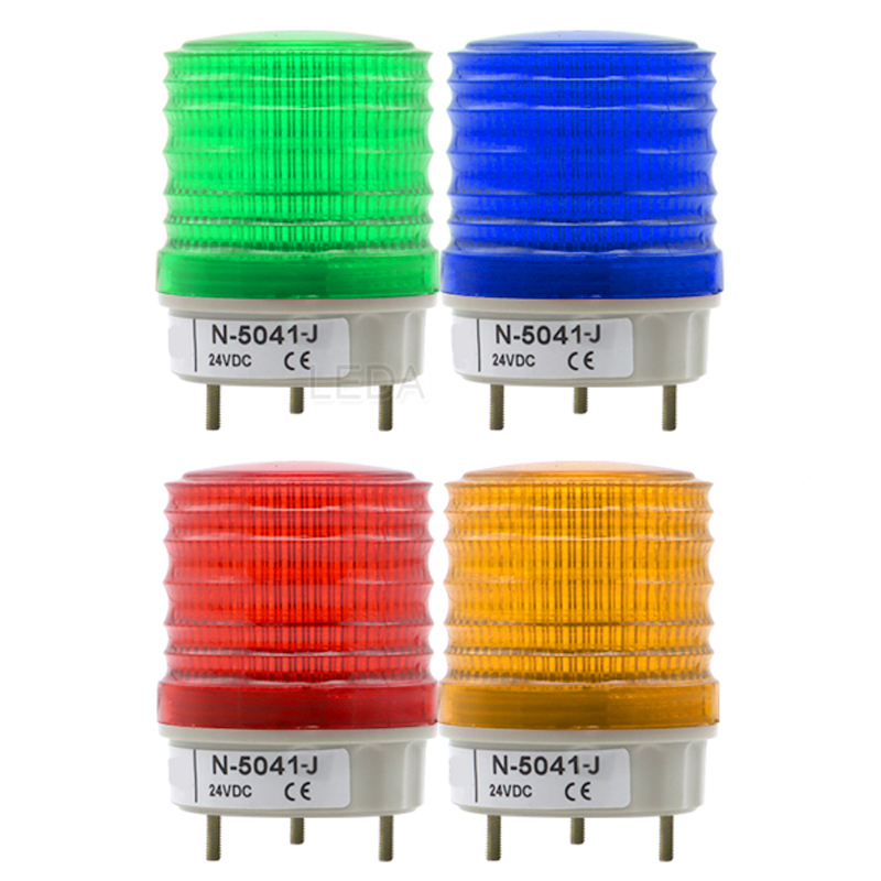 1 個 N-5041J サウンド小型警告灯 LED フラッシュ/一定調整可能な警報ランプボルト取り付け赤黄緑青