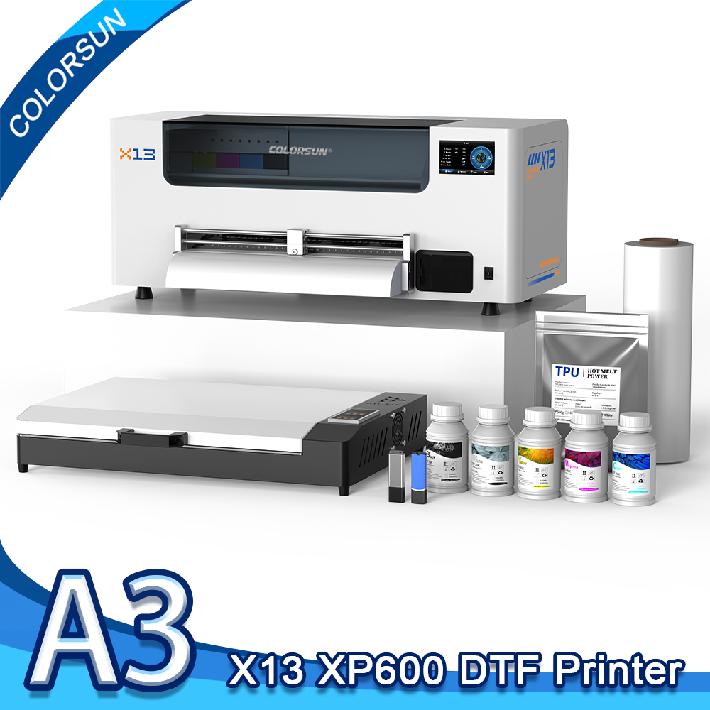 Colorsun A3 DTFプリンター（Epson XP600用）フィルム直結型Tシャツプリンターマシン A3 DTFプリンター（Tシャツ、パーカー、バッグ用）