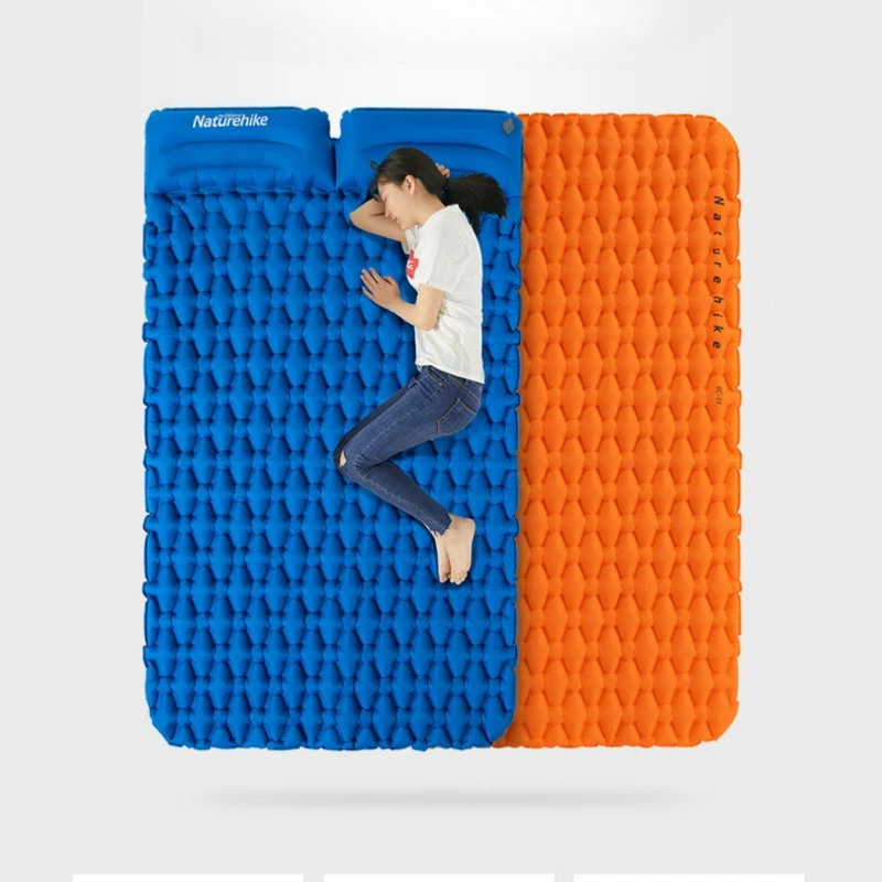 超軽量キャンプエアマットレス防水ナイロンインフレータブルクッションアウトドアアドベンチャー用ポータブルスリーピングベッド軽量