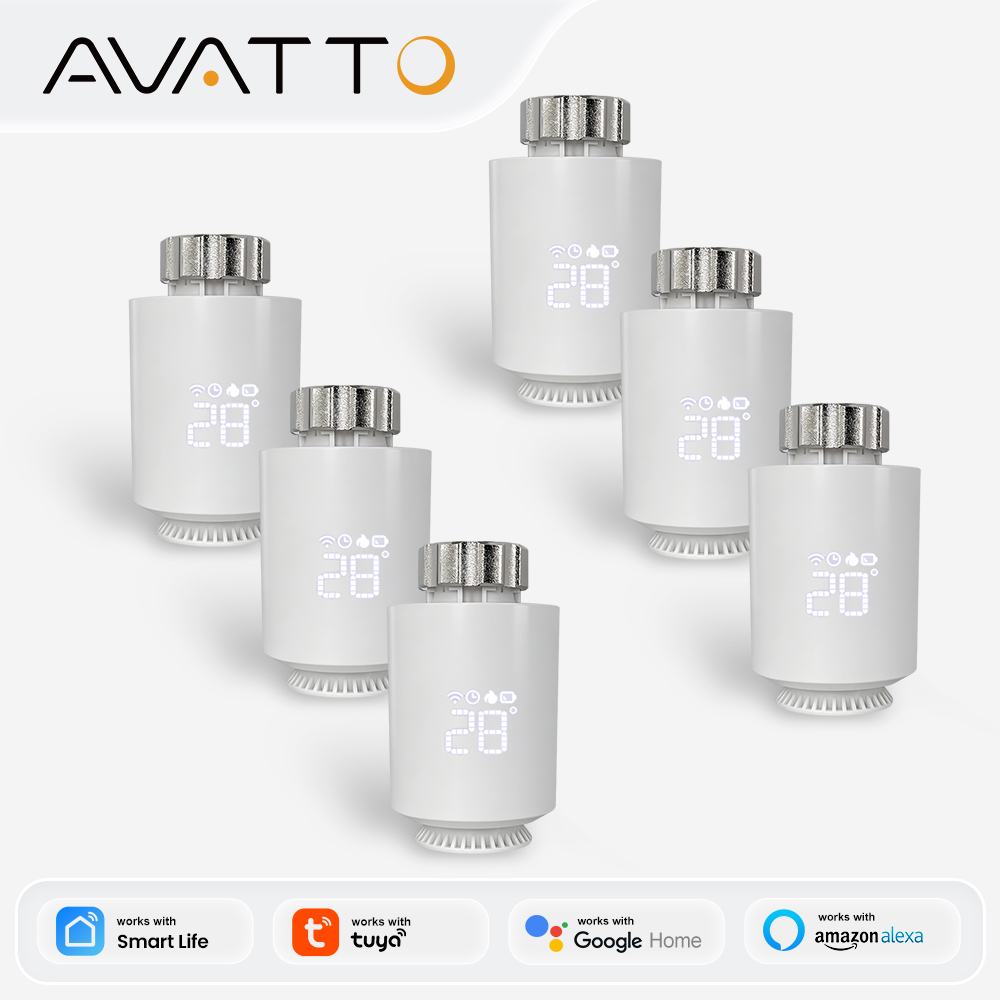 AVATTO ZigBee サーモスタット ラジエーター アクチュエーター スマート TRV サーモスタット バルブ 温度コントローラー サポート Tuya Alexa Google ホーム