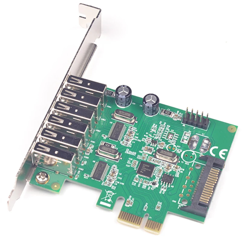 USB PCI Expressアダプター PCI Expressから6ポートUSBアダプター拡張カード USB2.0 PCIe PCI eコンバーター周辺機器インターコ
