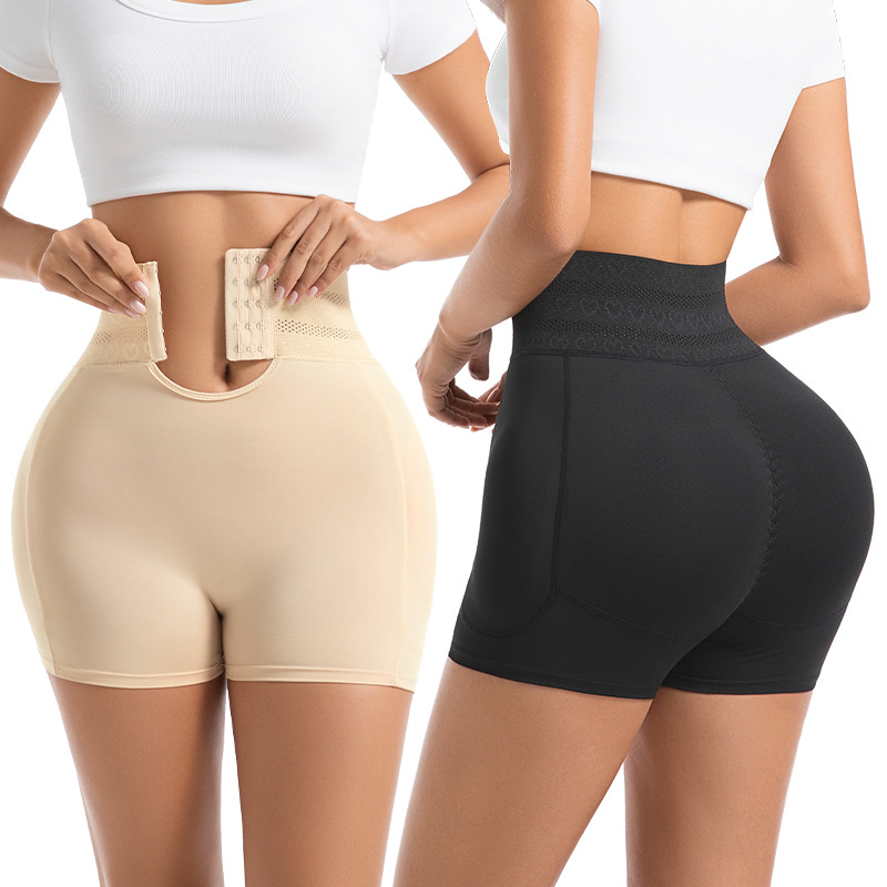 女性ハイウエストおなかコントロールシェイプウェアショーツフックアンドアイウエストニッパーバットリフターボディシェイパー痩身パンティー下着