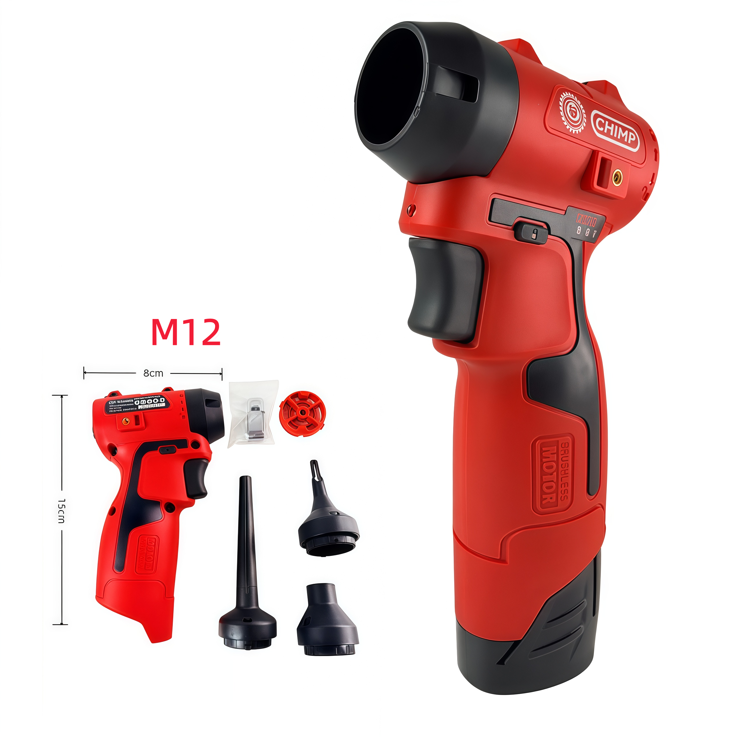 ミニブラシレスエアダスターミルウォーキー M12 バッテリー 190 ワット 130000RPM 2.4N 可変速ハイパワー除塵ツール