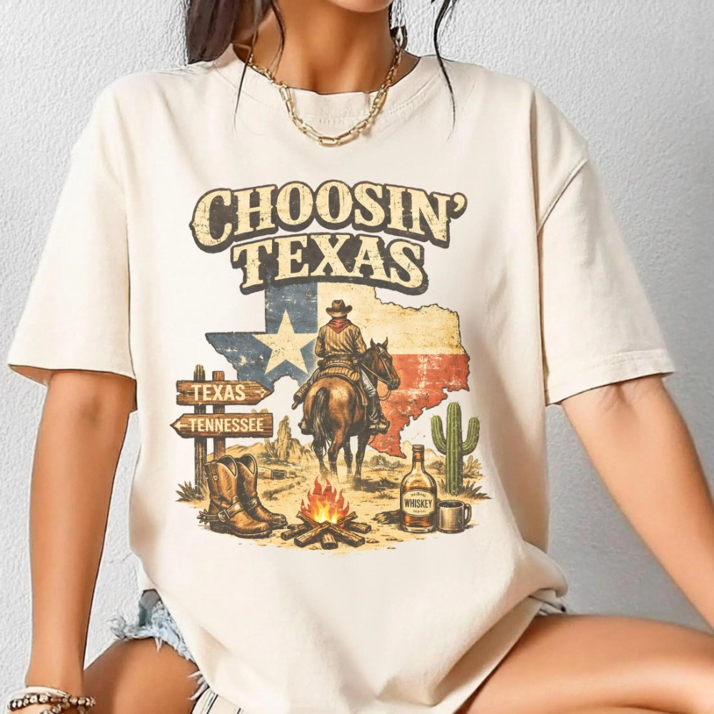 ヴィンテージ テキサン T シャツ、ヴィンテージ カントリー ウエスタン T シャツ、デニム グラフィック T シャツ、サザン カントリー ミュージック シャツをお選びください。