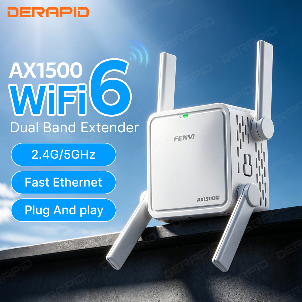 WiFi 6 リピーター AX1500Mbps デュアルバンド 2.4GHz 5GHz ワイヤレスレンジエクステンダー信号ブースター EU US プラグホームオフィスアンプ