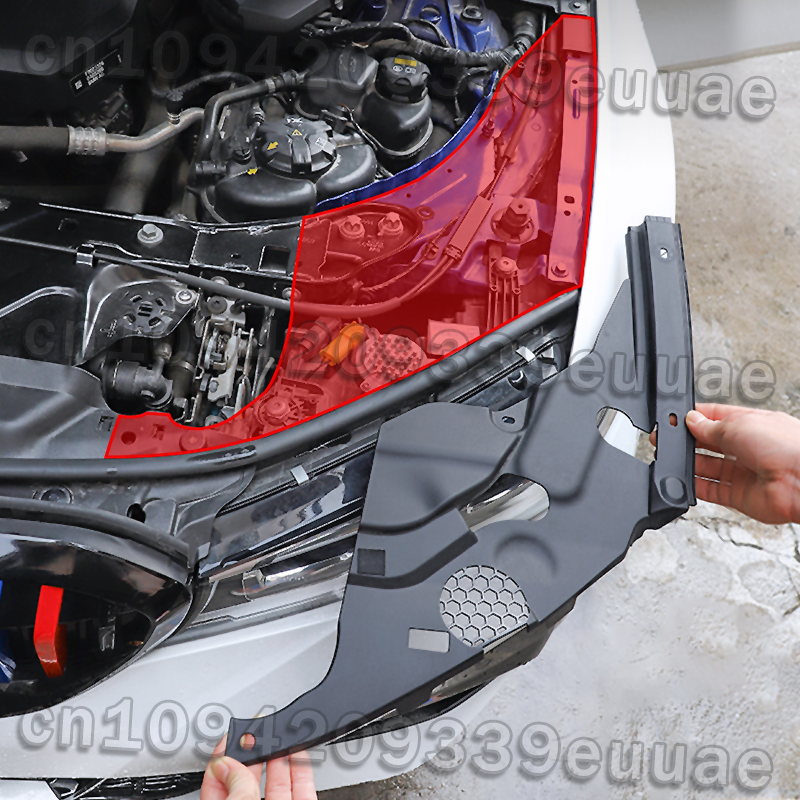 2 個車のフロントエンジンコンパートメント保護カバー BMW 3 シリーズ G20 G21 2020 2021 2022 2023 防塵ヘッドライト修正