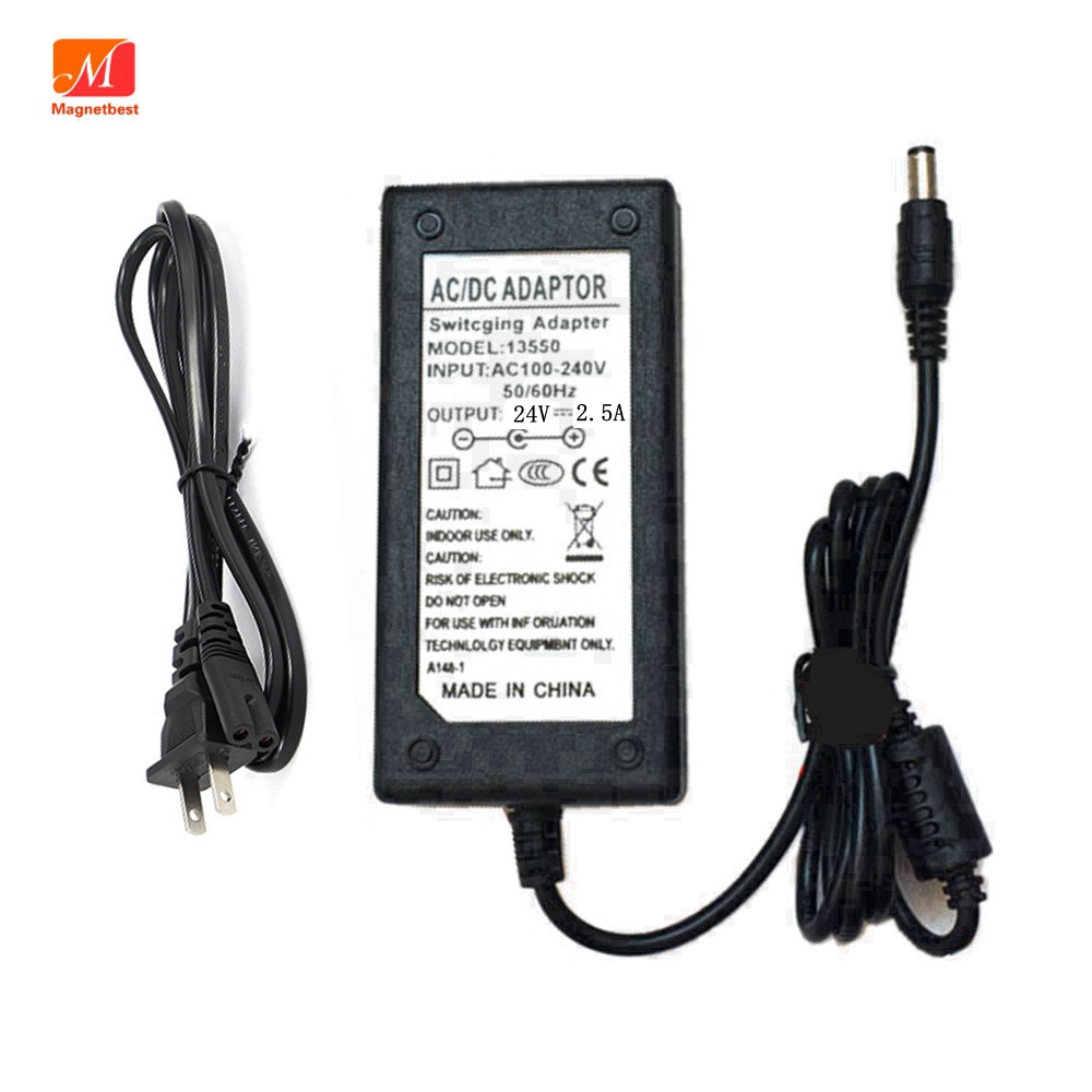 24V 2.5A 24 ボルトアダプタ充電器 AC DC トランススイッチング EU 米国 AU 英国ケーブルコード電源 6.5*4.4 ミリメートルとピン