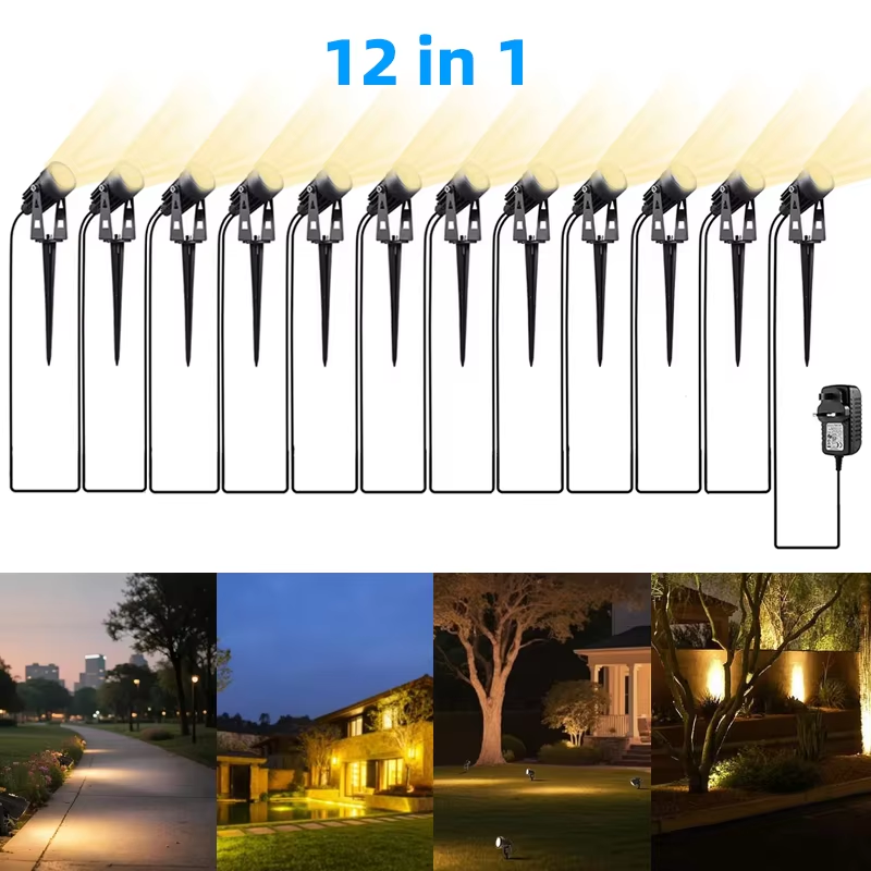 Led ガーデンライト屋外芝生ランプ安全低電圧街路灯 IP65 防水 2/4/6/12 1 で風景照明ウォームホワイト