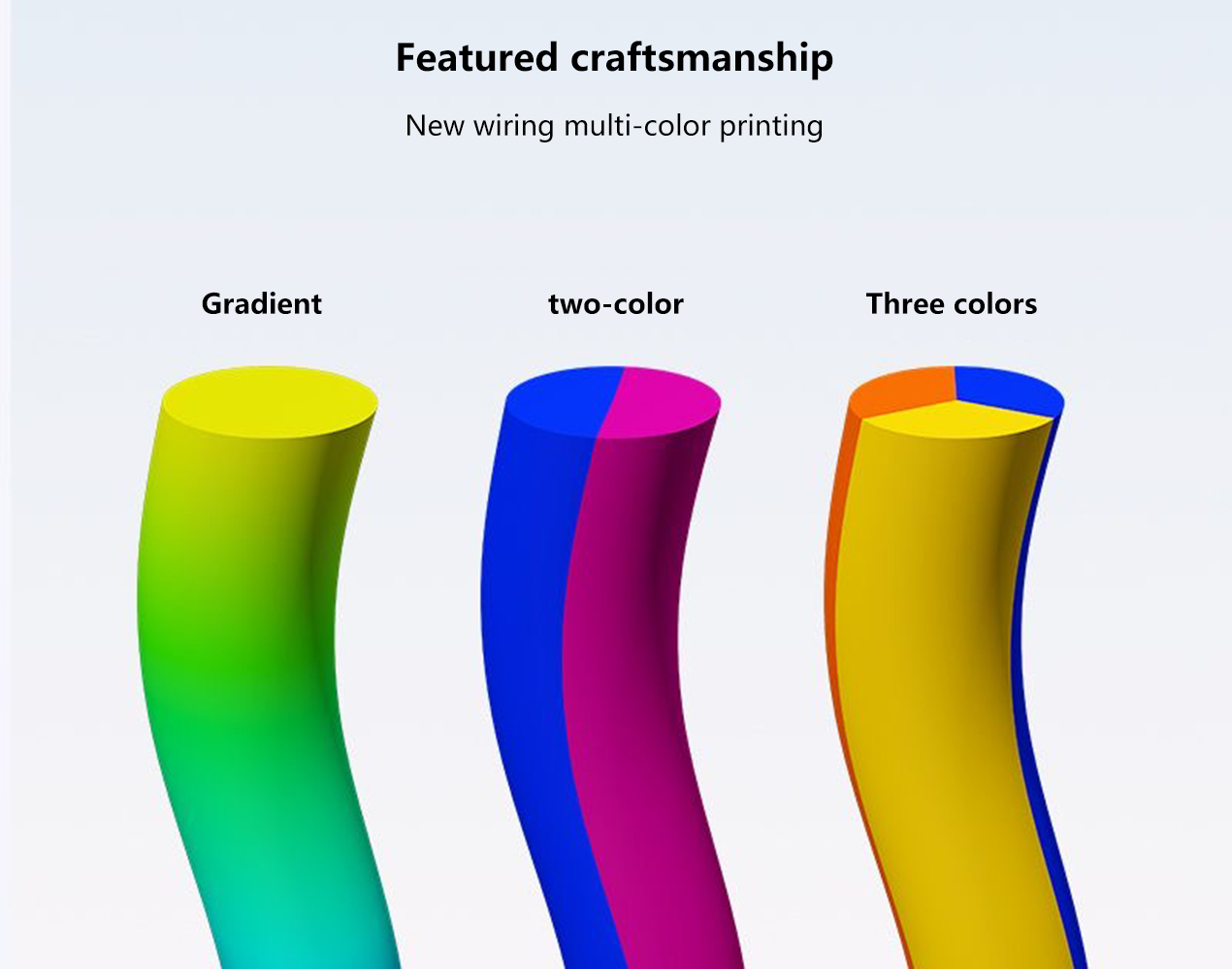 1kg 3D プリンターシルク光沢マルチカラー消耗品デュアルカラー PLA フィラメントすべての 1.75mm FDM 印刷機に適しています