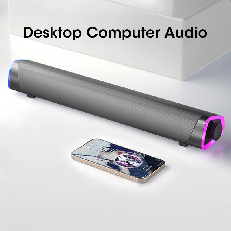 Niye Bluetooth スピーカーバー サブウーファー付き ステレオサウンド USB 有線 PC ラップトップ MacBook デスクトップオーディオ用