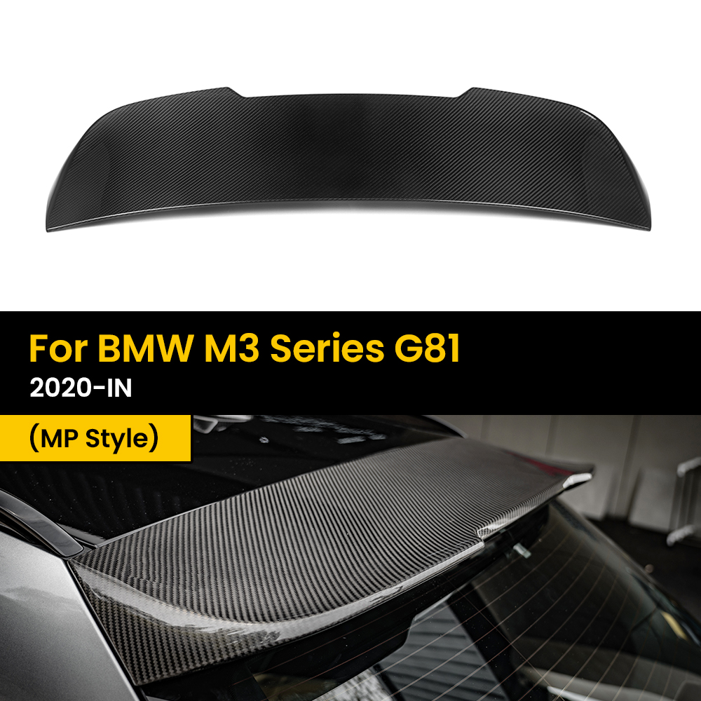 リアルドライカーボン繊維自動車リアトランクスポイラーウイングテール BMW M3 シリーズ G81 2020-IN MP スタイルカースタイリングトランクリッドリップ
