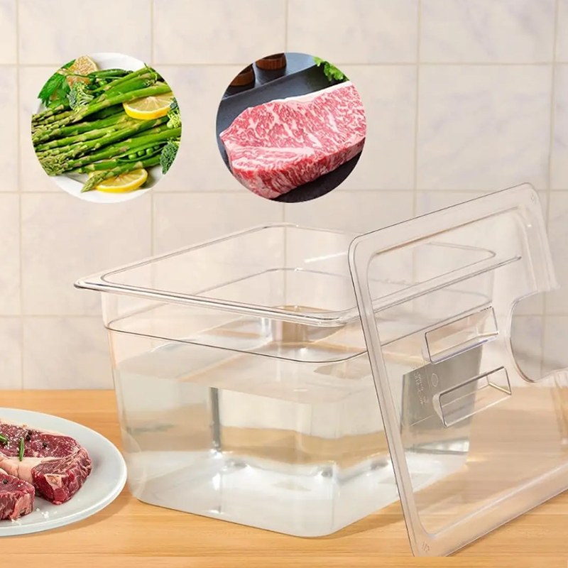 コンテナ 11 リットル/12 クォート、蓋付き BPA フリー食品グレード、ほぼすべての浸漬サーキュレーター、真空調理器アクセサリー用