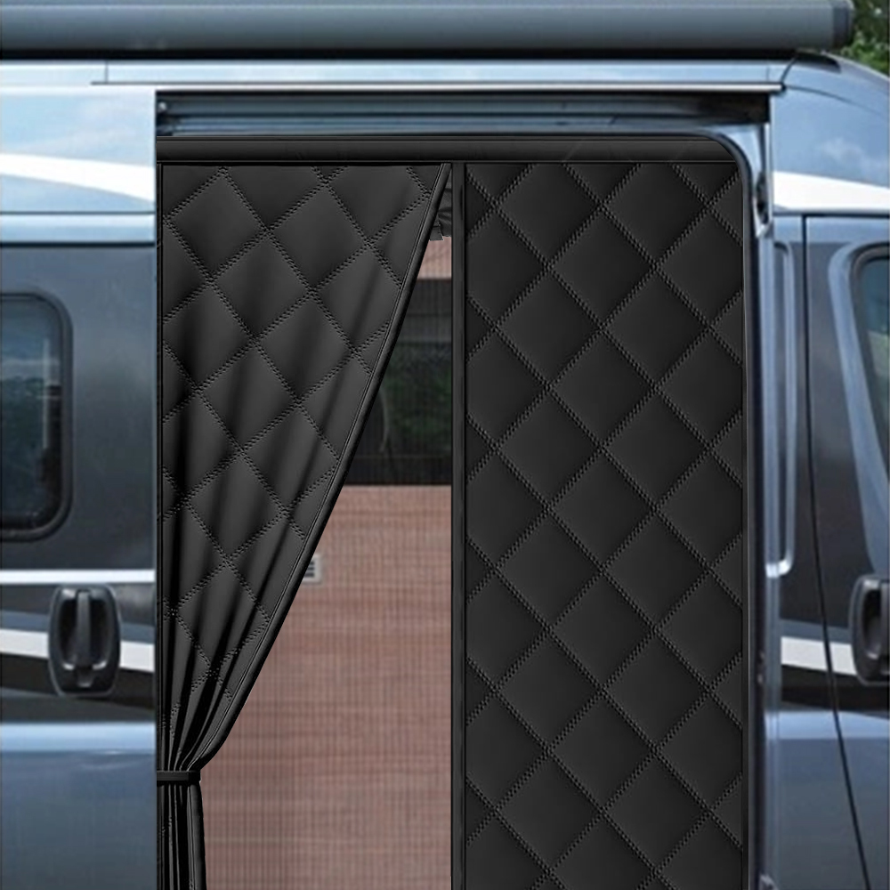 Motorhome Caravan Thermal Insulated Sliding Door Curtain Insect Mosquito Fly Screen For Ducato / Peugeot Boxer / Citroen Relay
