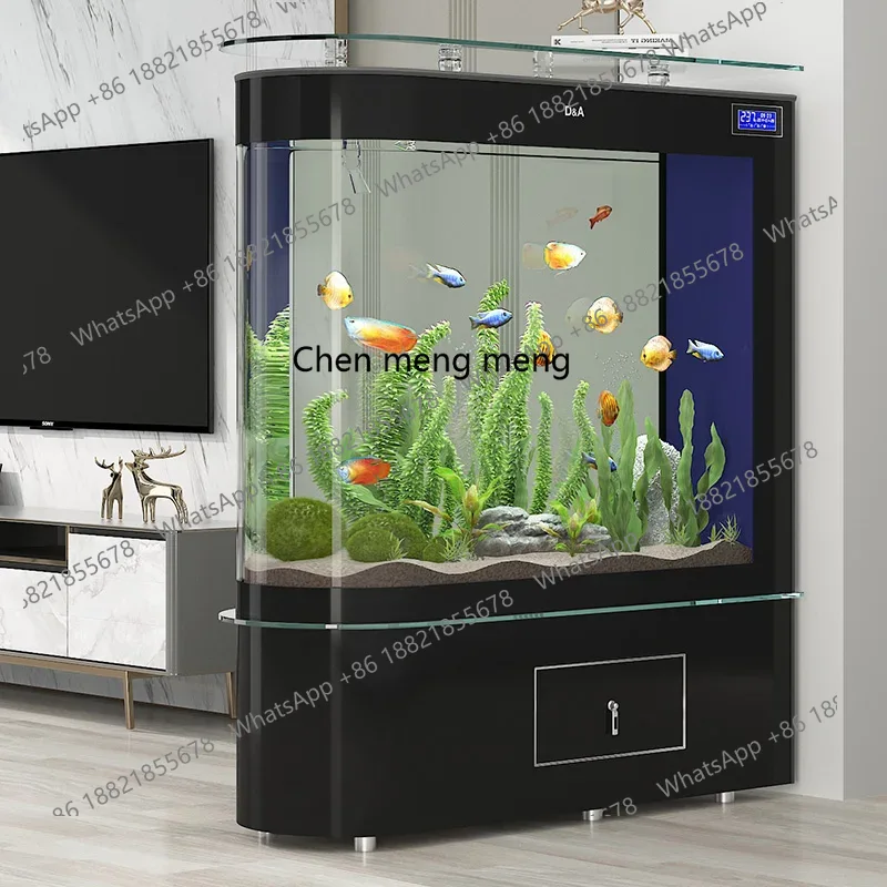 2003Bullet Side Filter Fish Tank Living Room Partition Screens Large Floor Intelligent Ecological Bottom Filter Aquarium