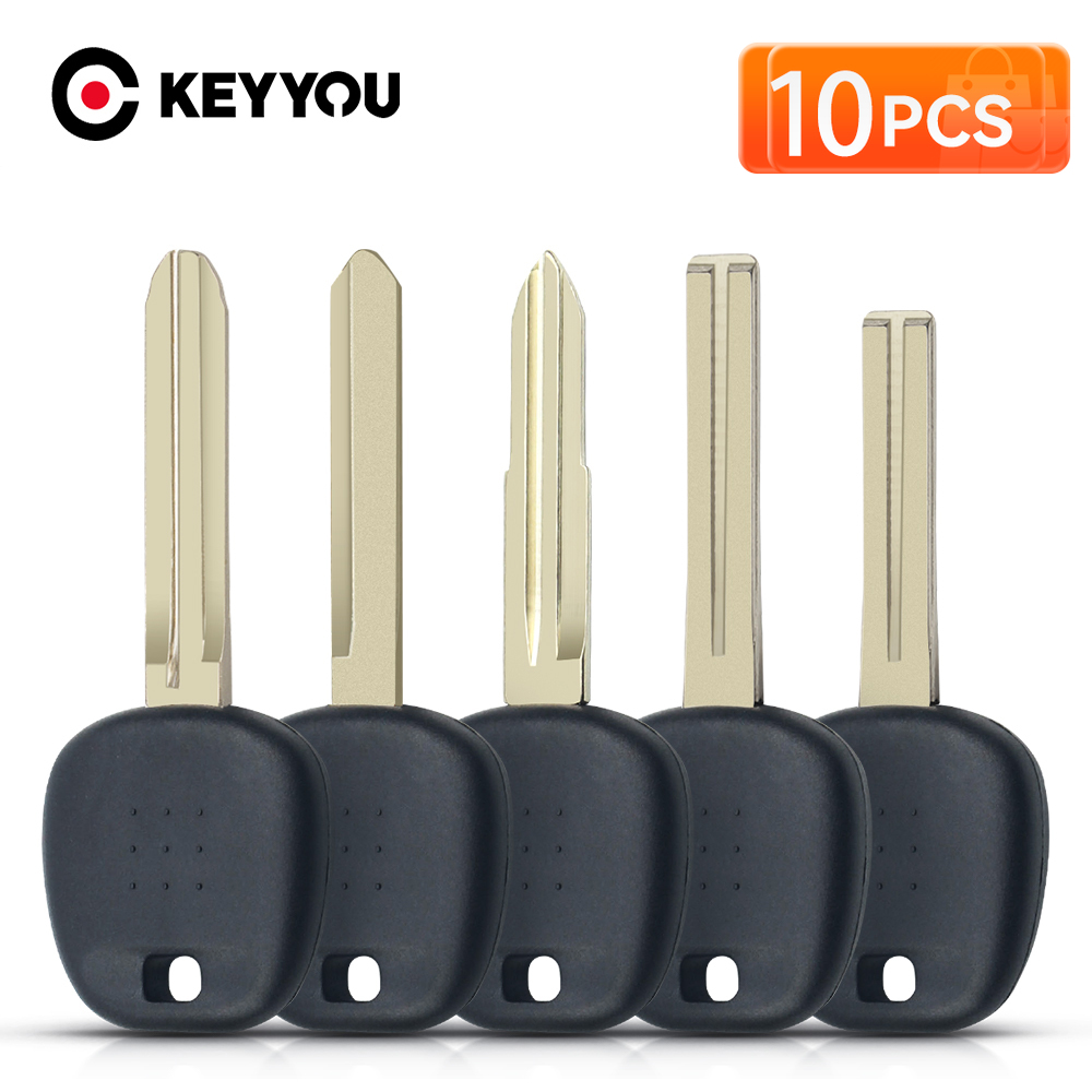 KEYYOU 10 個 TOY43/TOY40/TOY47/TOY41 ブレード車トランスポンダーキーシェルトヨタフィットレクサス用チップなし Fob ケース