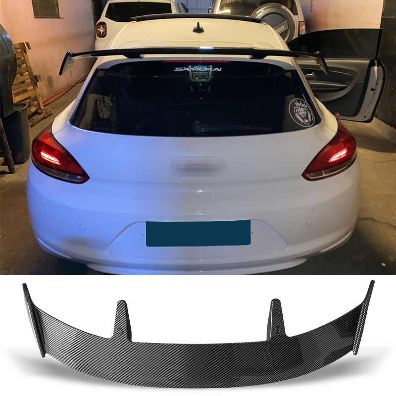 カーボン表面スポイラー VW シロッコ 2009-2017 年通常の標準タイプ TE ABS 材料車のリアトランク屋根アクセサリー