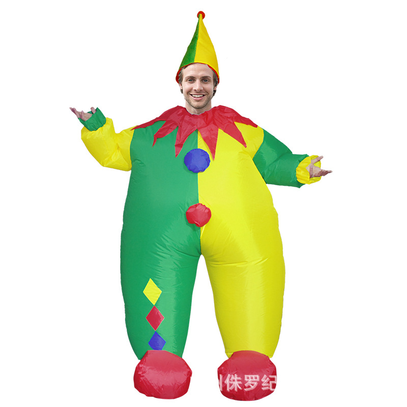 Hot Selling Blow up Jumpsuit Suite Inflatable Clothing Mascot  Funny  Fat Clown Costumes Cosplay Costume Disfraz Inflatable