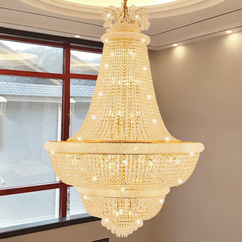 高級クリスタルシャンデリアホームロフト装飾光沢 Led 照明リビングダイニングルームの天井シャンデリアペンダントライト器具