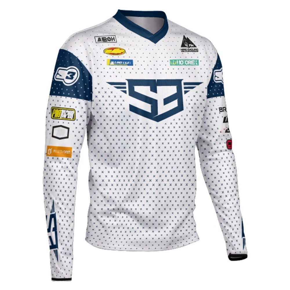 S3 TOP レーシングモトクロスジャージダウンヒル MTB Ciclismo オートバイ長袖サイクリング MOTO 服 BMX Tシャツ自転車オフロード