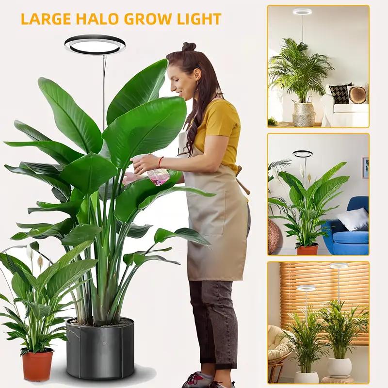 1 個の高さ調整可能な LED 成長ライト植物成長ランプフルスペクトル屋内大型植物用 3 タイマー付き