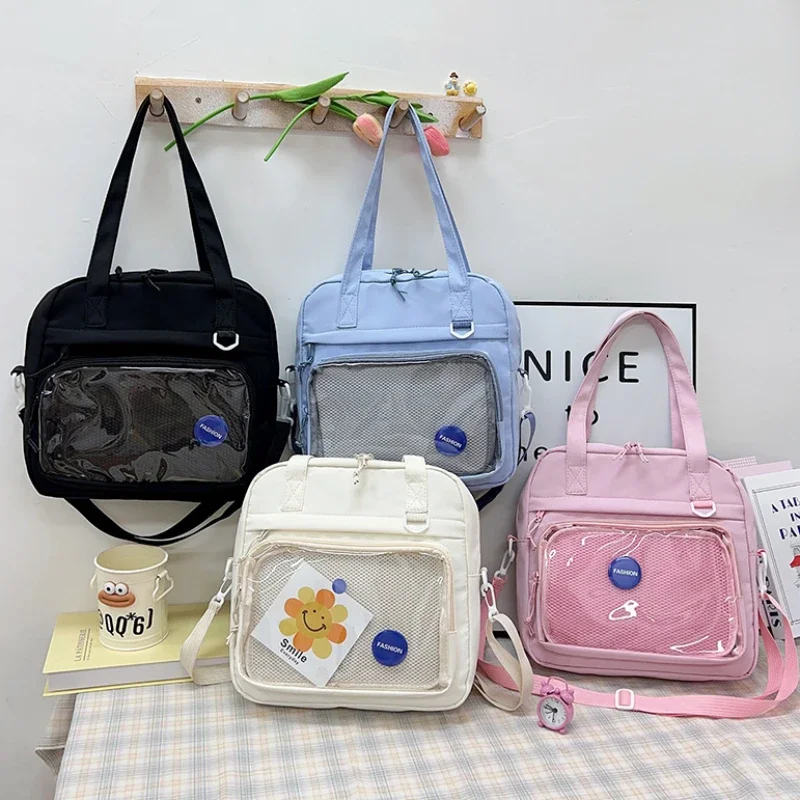 和風かわいい Itabag 人形用大型ハンドバッグ新しいナイロンスクールバッグ十代の少女のためのトートショルダーバッグ JK クロスボディバッグ