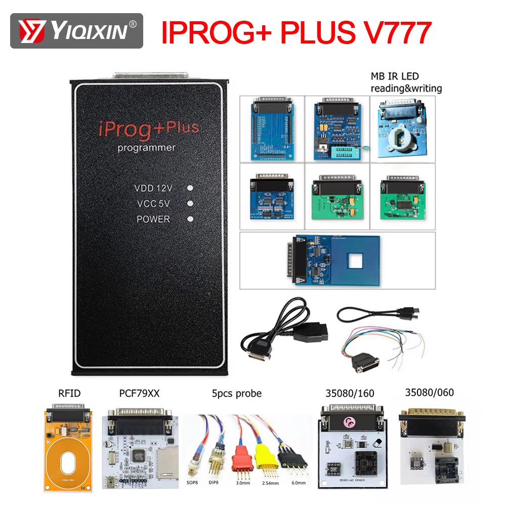 IPROG Plus V777 キープログラマーツール 3in1 フルアダプターサポート IMMO/エアバッグリセット Tango CarProg Digiprog3 車診断を交換