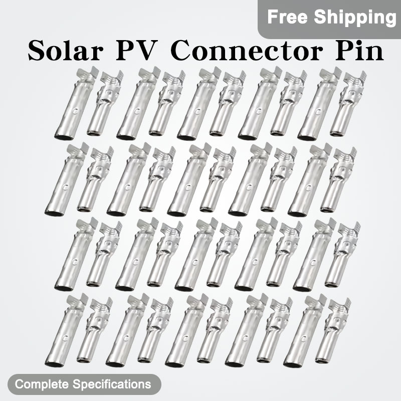 10/50/100/500 ペア太陽光発電コネクタピン、太陽エネルギーシステム用取り付けブラケット付きオスメス PV ケーブルコネクタ