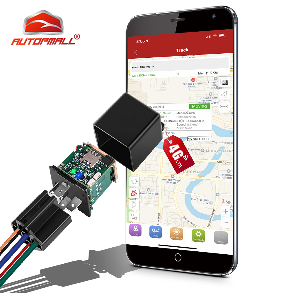 4 グラムリレー GPS 車トラッカーオートバイ GPS 追跡装置 MiCODUS MV730G ACC エンジン状態検出カットオフ燃料月額料金なし