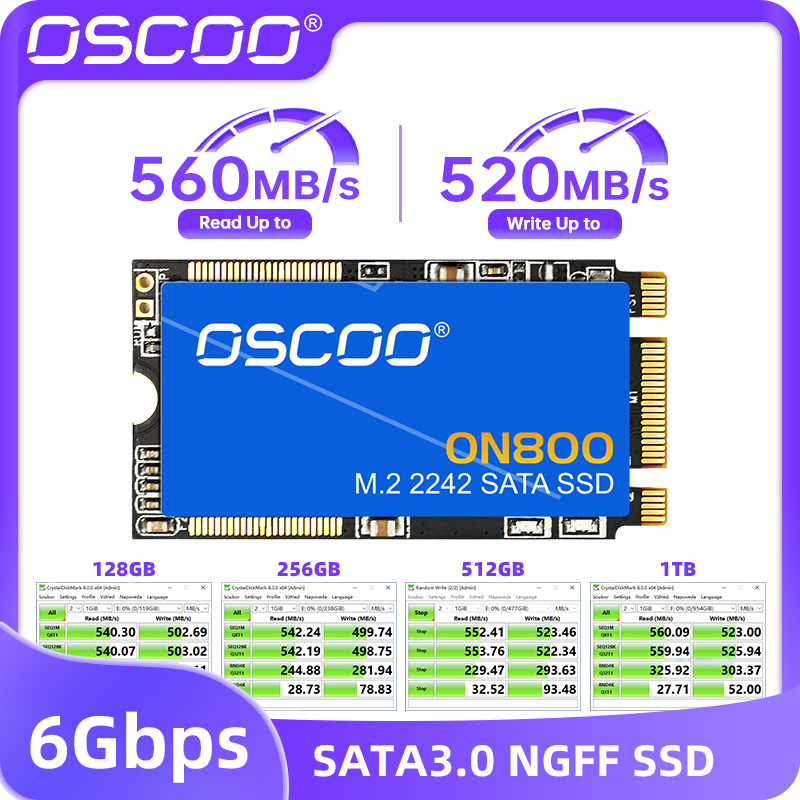 OSCOO 512 ギガバイト内部 M.2 2242 SSD 6Gbp/s SATA3.0 M.2 2242 ミリメートルハードドライブ SSD 3D Nand フラッシュオリジナルソリッドステートドライブノートブック