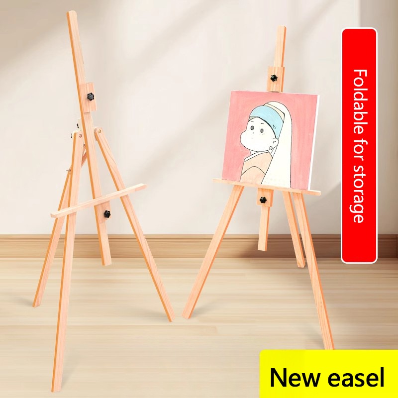 ブナ材イーゼル、スケッチと人生の描画スタンド、油絵スタンド、引き出しイーゼル、折りたたみ式、ポータブル、床置き