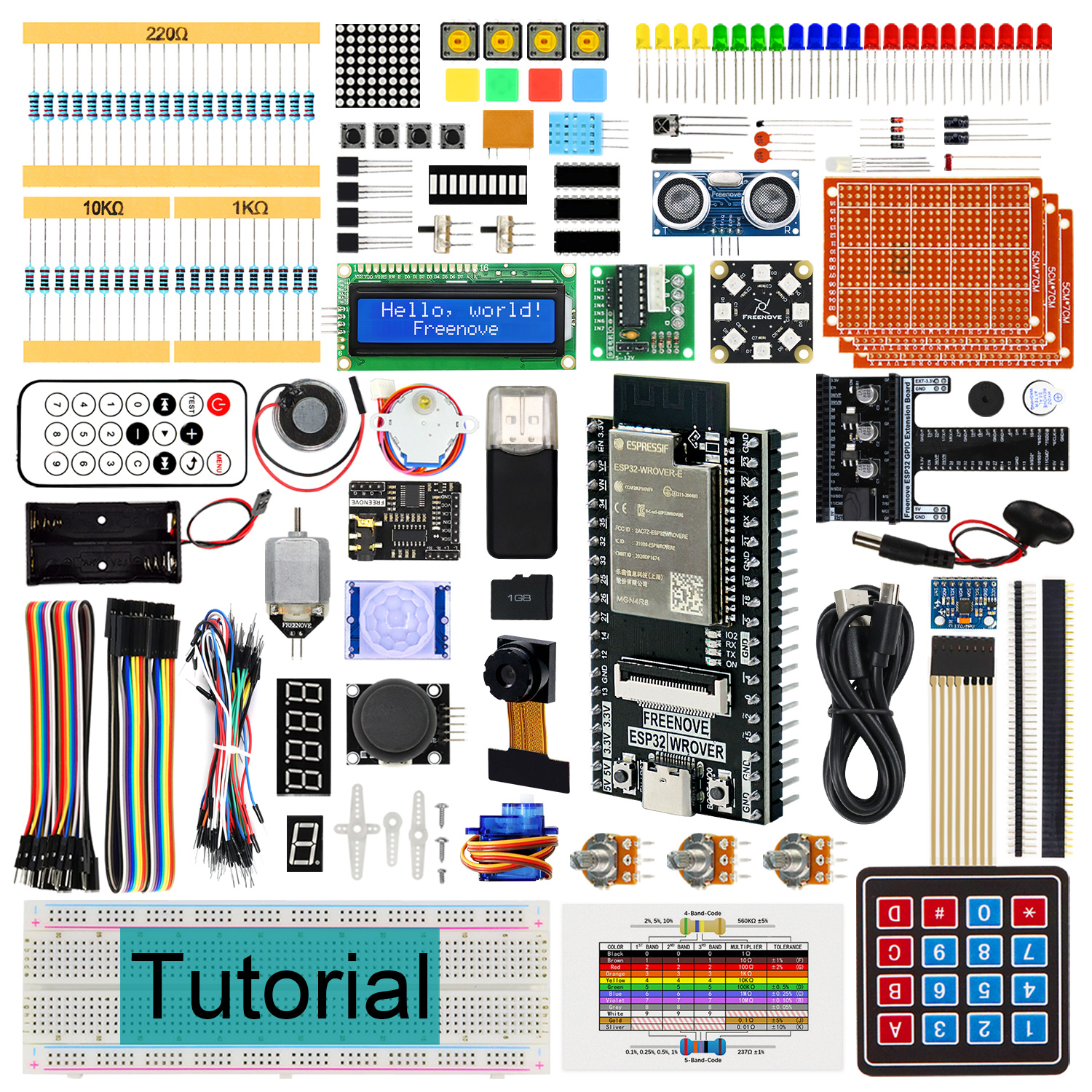 ESP32-WROVER CAM Wireless 用 Freenove 究極スターター キット、Python C Java、795 ページの詳細なチュートリアル、240 項目、122 プロジェクト