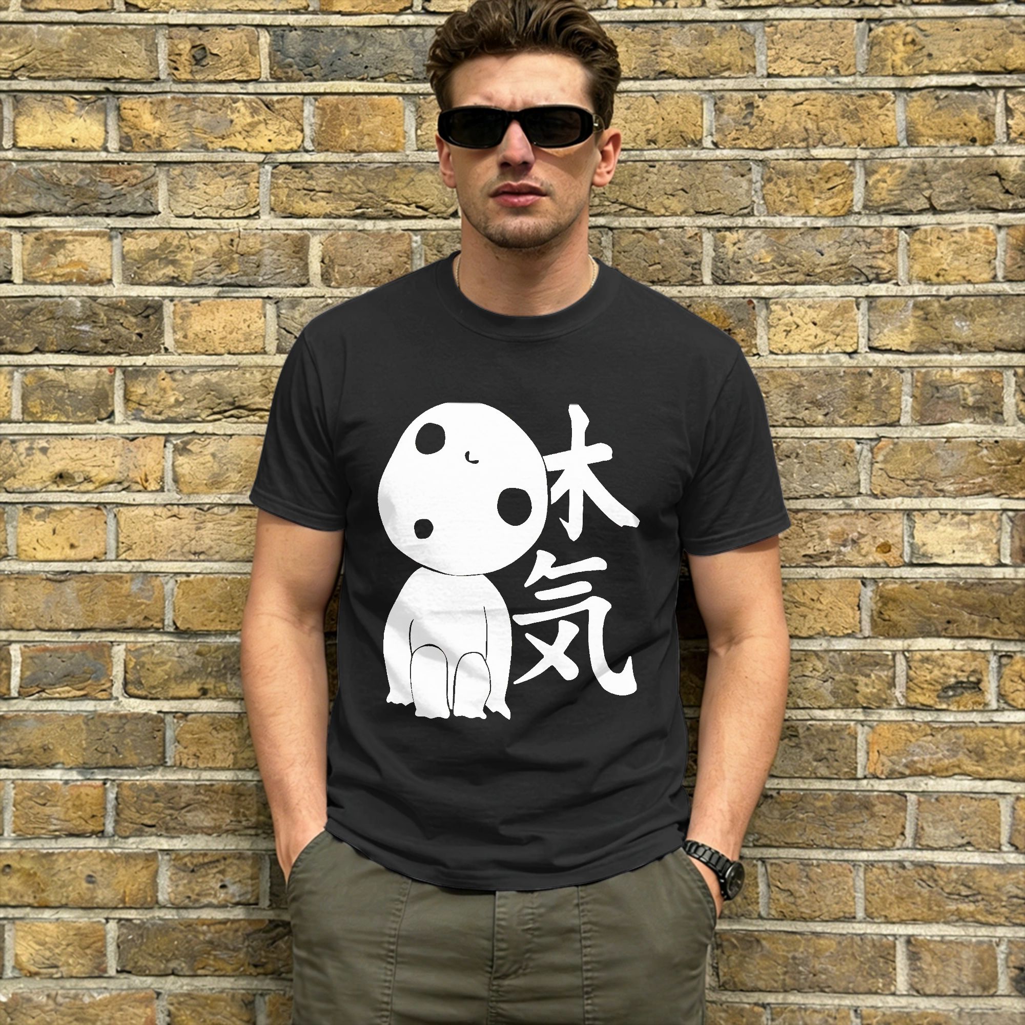 Kodamas Tシャツ男性純粋な綿おかしい Tシャツクルーネック森の精霊 Tシャツ半袖トップス誕生日プレゼント
