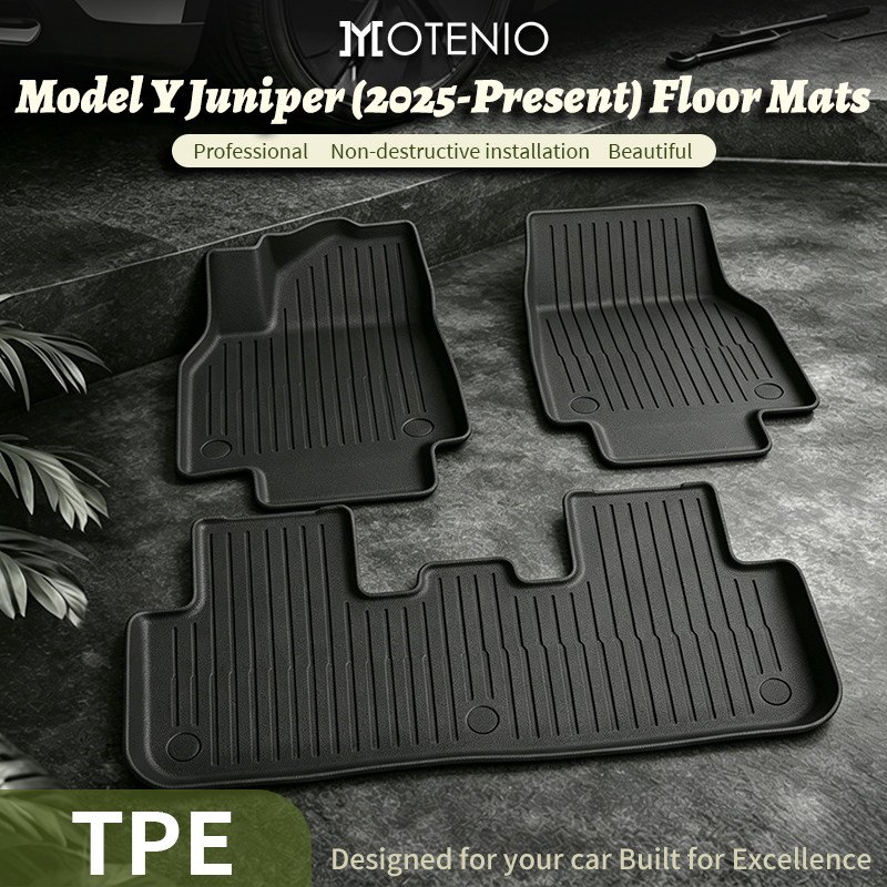 Design for Tesla Floor Mat Model Y / 3 Car Trunk Mat Luggage Mat TPE Waterproof Anti-Slip Set Floor Liner Mat Accessories
