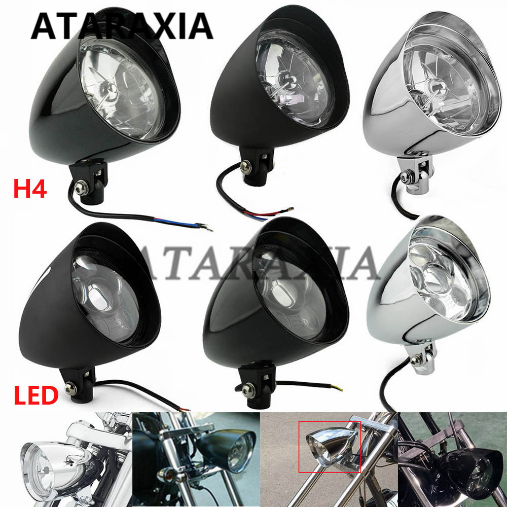 バイクランプ 6 "ビッグ 6 LED H4 ヘッドライトオートバイ弾丸トライバーヘッドランプハロゲンハーレースポーツスターダイナソフテイルボバーチョッパー