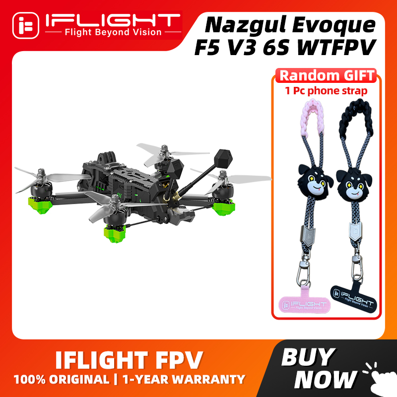 iFlight Nazgul Evoque F5 V3 6S WTFPV DIY ドローン DC /X デュアルジオメトリ柔軟なスイッチング 190 km/h 最大速度 FPV ドローン