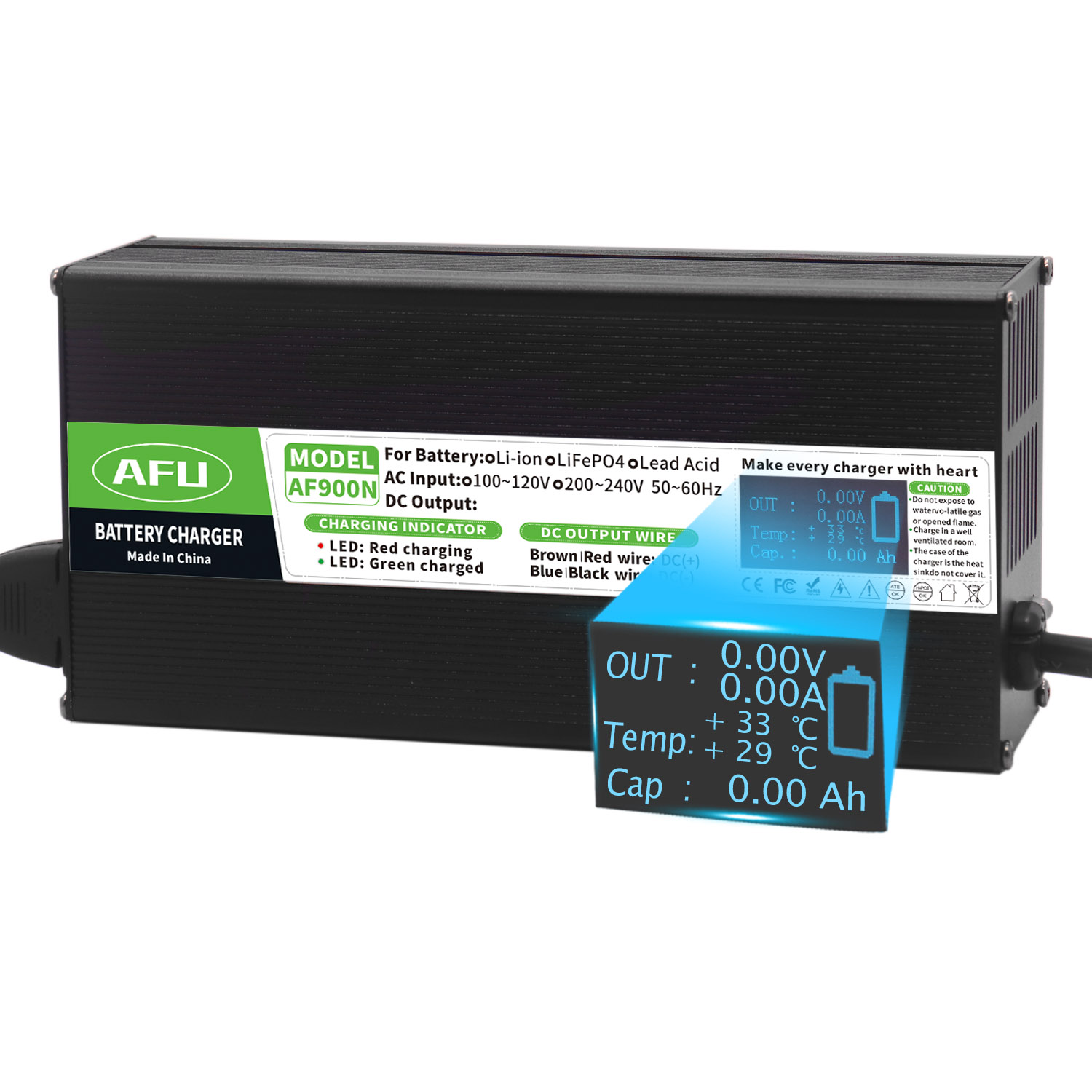 84V 10A リチウム電池充電器米ドル 72V 74V 20S リチウムイオン電池ハイパワースマート急速充電器ディスプレイ付き