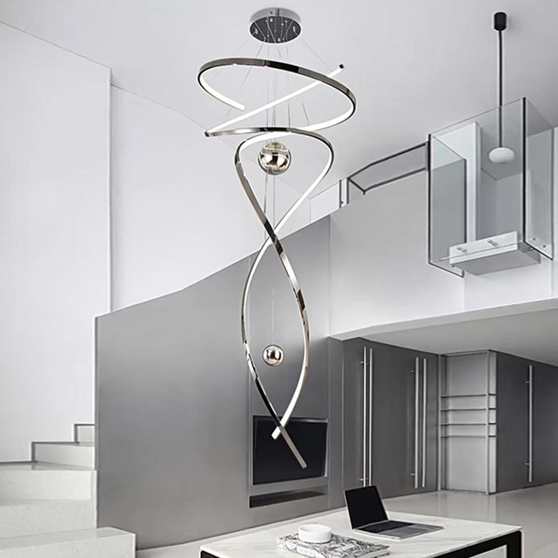 現代の家の装飾 LED ライトペンダントライトランプ forstaircase リビングルーム用シャンデリア吊り下げライト屋内照明