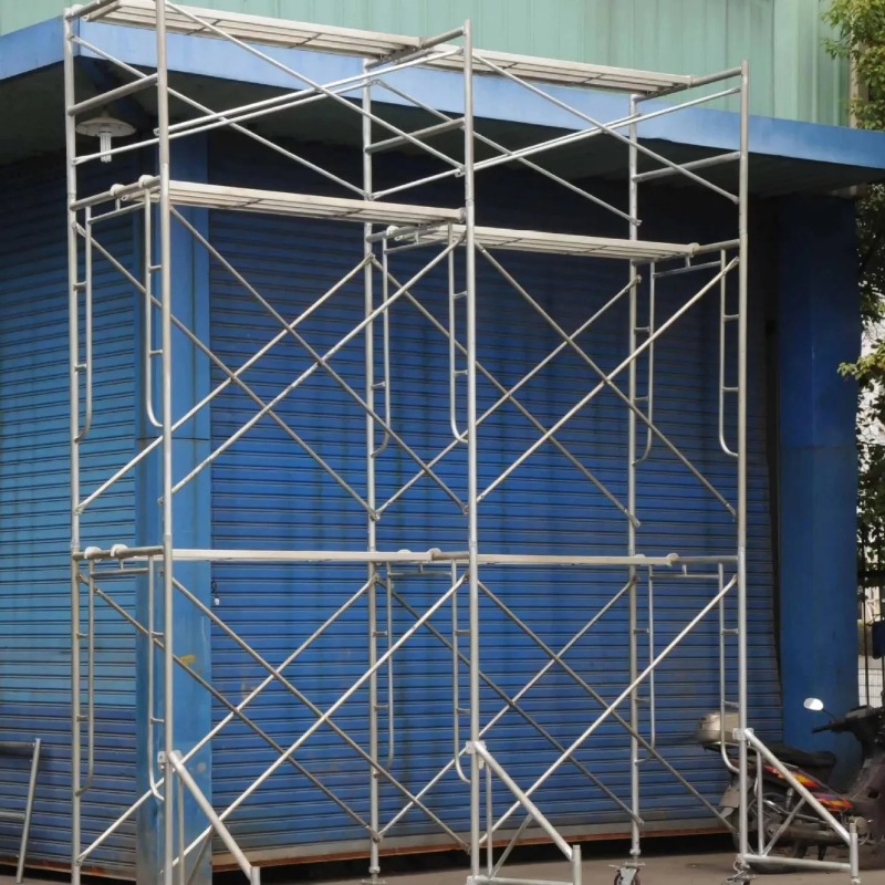 特殊な生産伸縮式足場安全路はしご H フレーム足場建設用鋼