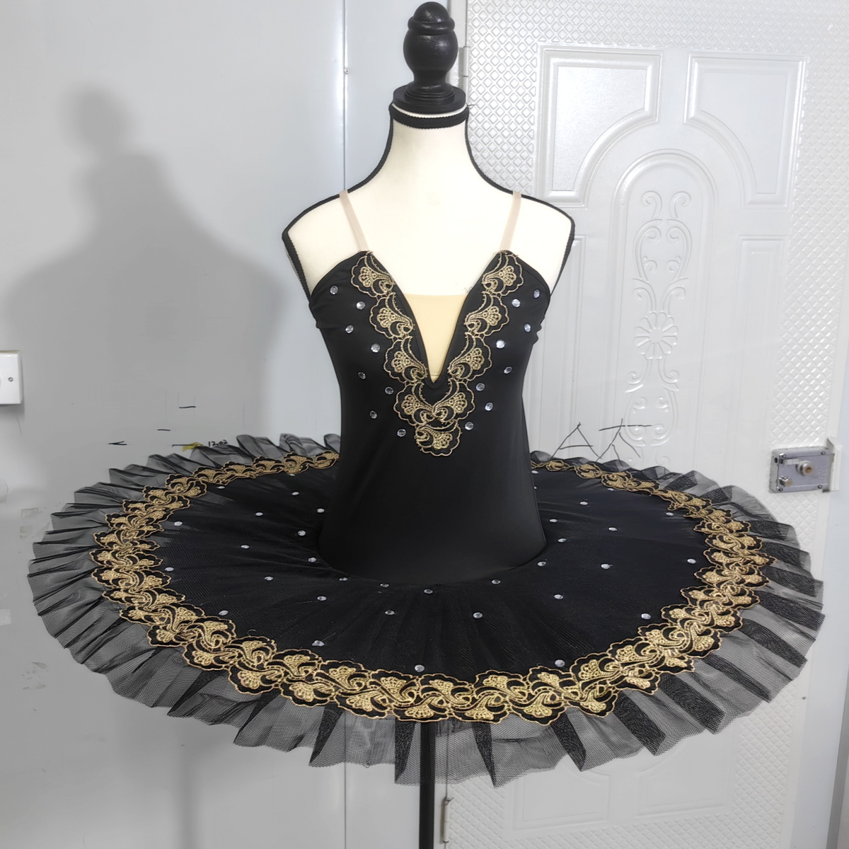 黒バレエダンス衣装美容チュールパンケーキチュチュスカート白鳥の湖ダンス服