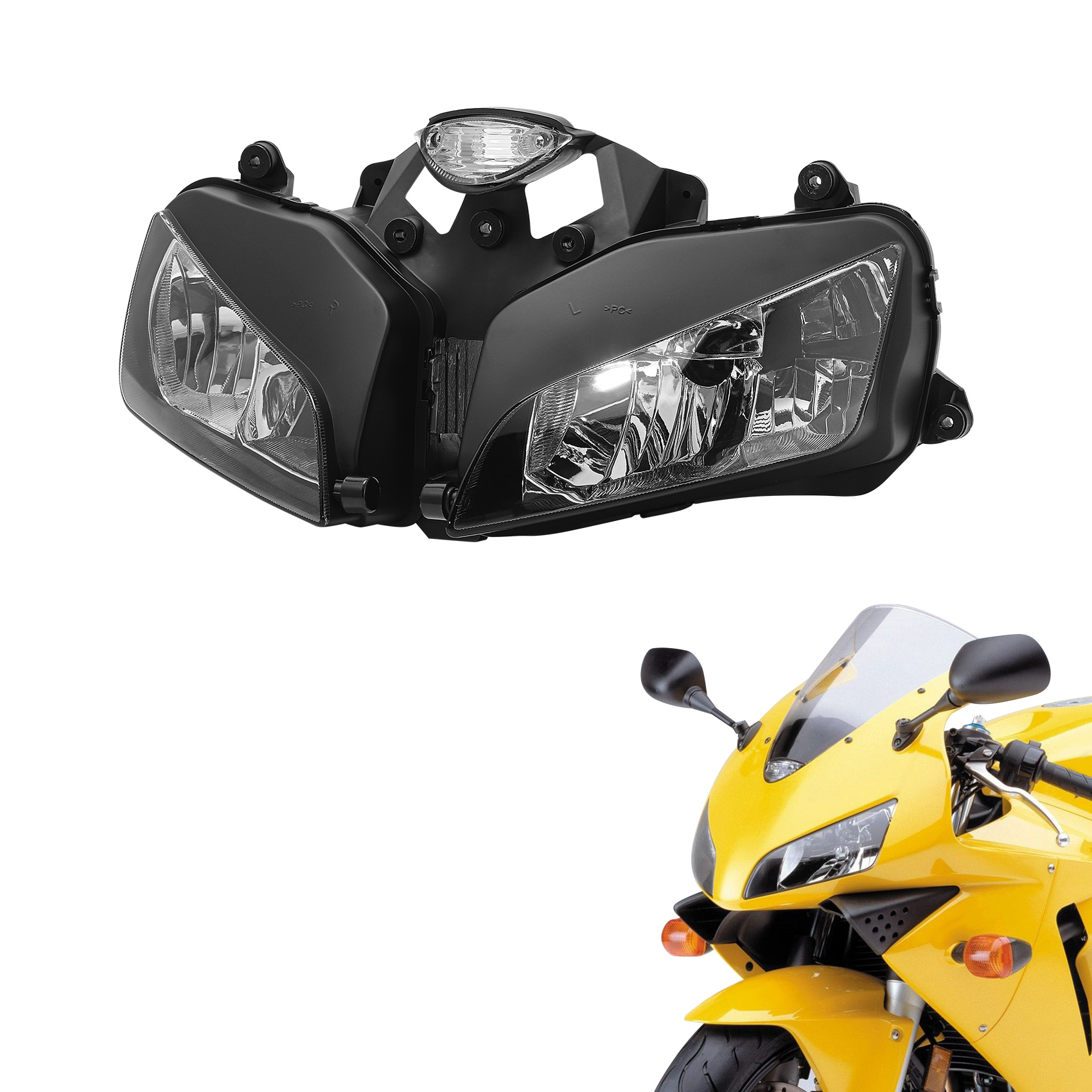 フロントヘッドライトライトランプアセンブリホンダ CBR600RR 2003-2006 2004 2005 に適合