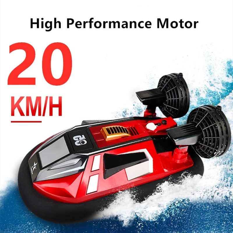 水陸両用リモコンシミュレーション RC ホバークラフト 2.4 グラム防水高速ドリフトリバースナビゲーション RC 水陸両用ボートおもちゃ Gi
