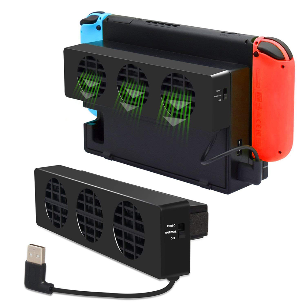 冷却ファン Nintendo Switch NS オリジナルスタンドゲームコンソールドッククーラー 3 ファン USB 冷却ファン Nintend NS NX 用